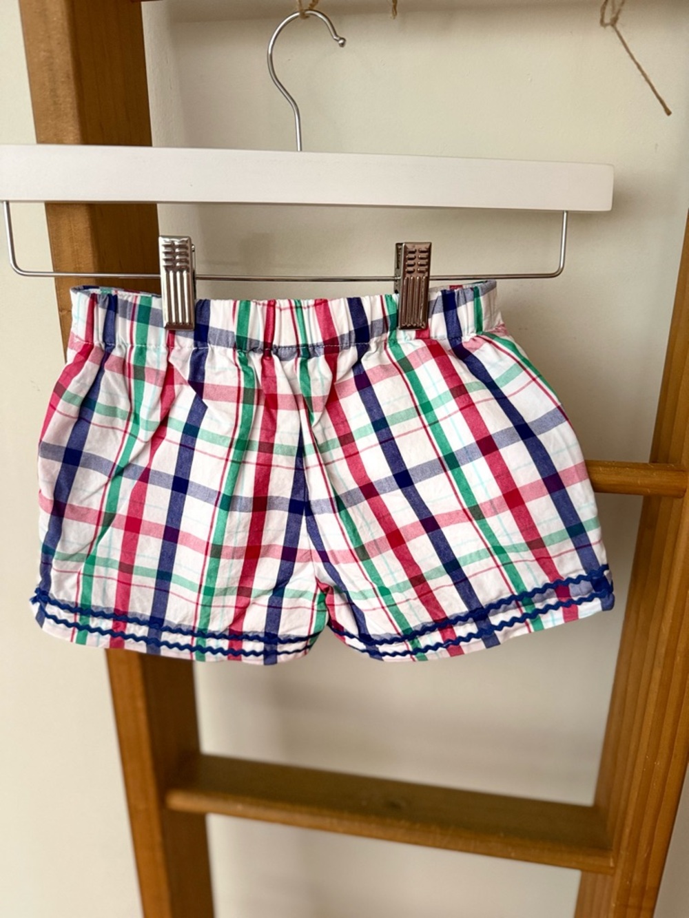 Girls' Classic Prep Plaid Elastic-Waist Shorts - Multicolor